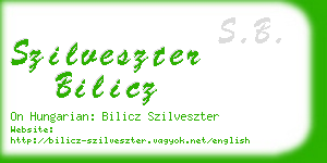 szilveszter bilicz business card